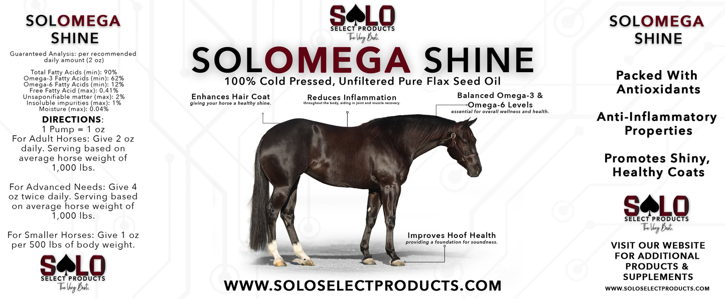 SoloMega Shine: 100% Pure Flax Oil