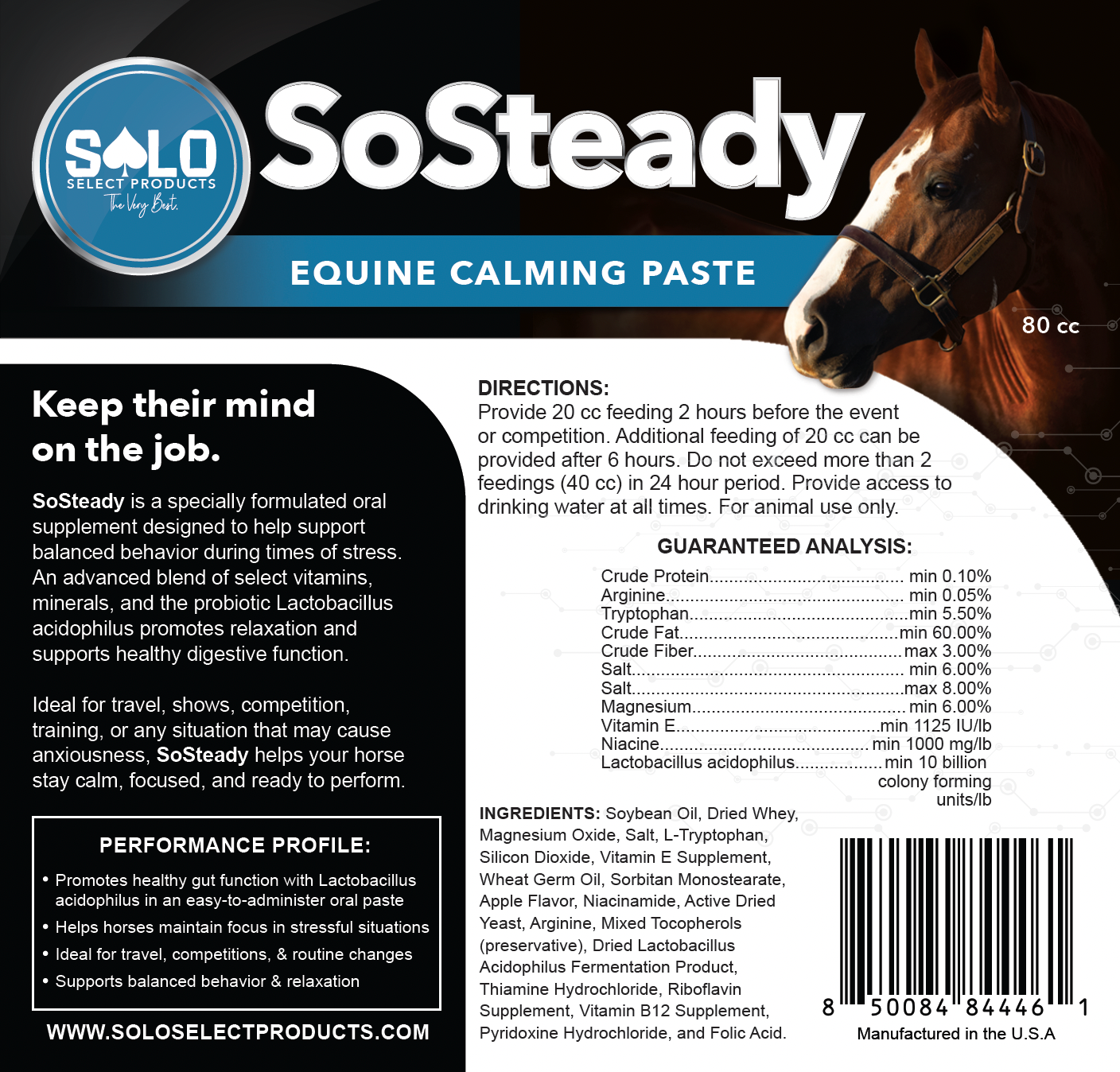 SoSteady - Equine Calming Paste